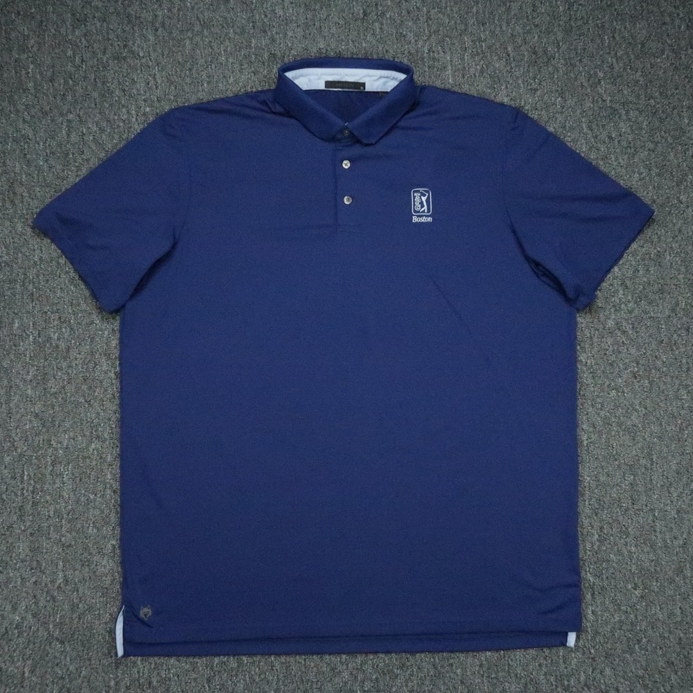 Greyson Shirt Mens XL Blue TPC Boston Golf Polo Short Sleeve Performance